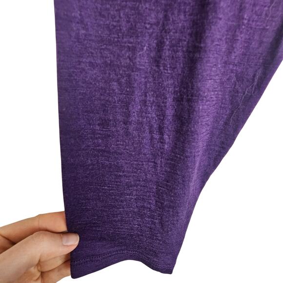 Segments Merino Wool Top Women M Purple Base Layer Gorpcore Ski Shirt Outdoor - Picture 4 of 7